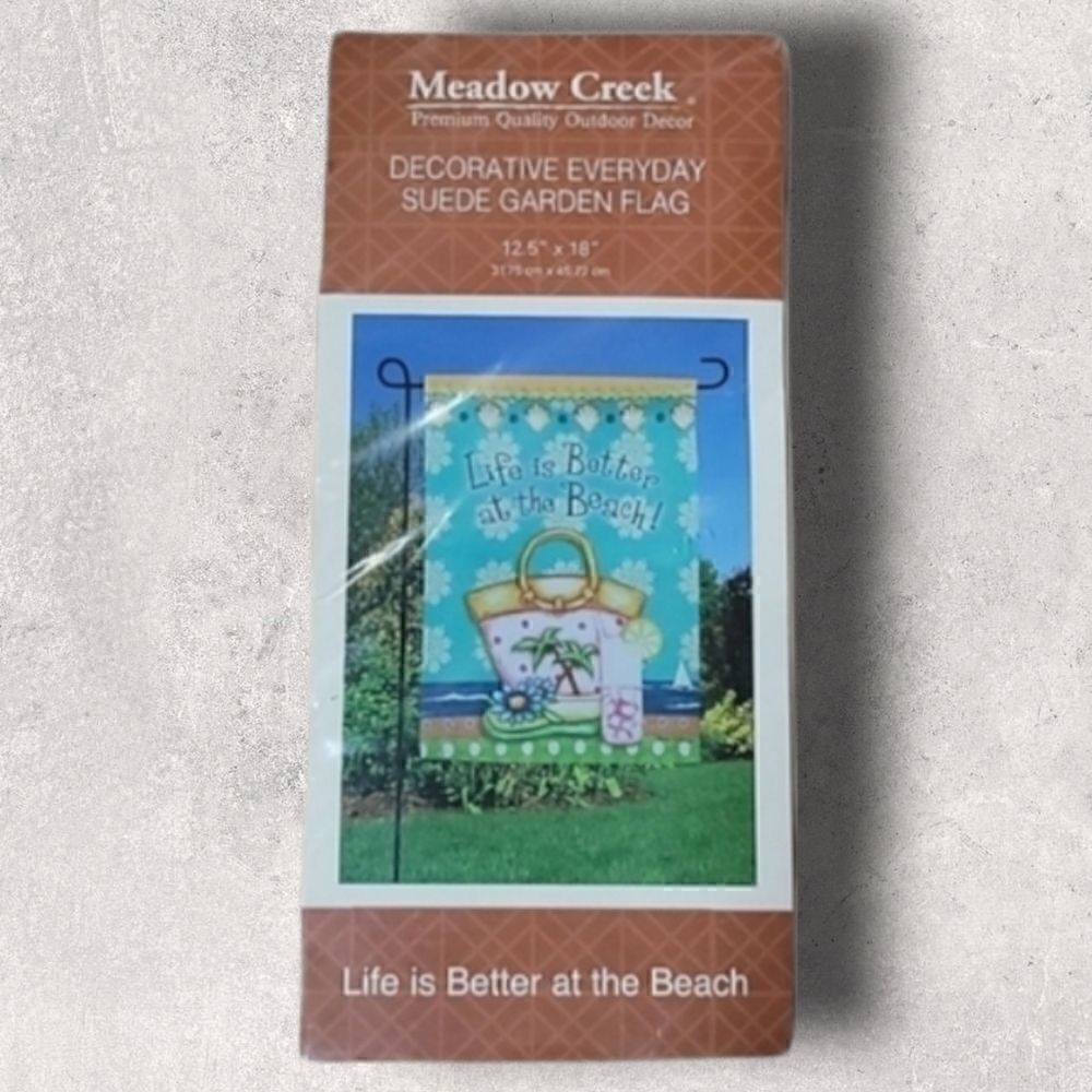 "LIFE IS BETTER AT THE BEACH" GARDEN FLAG - NWT